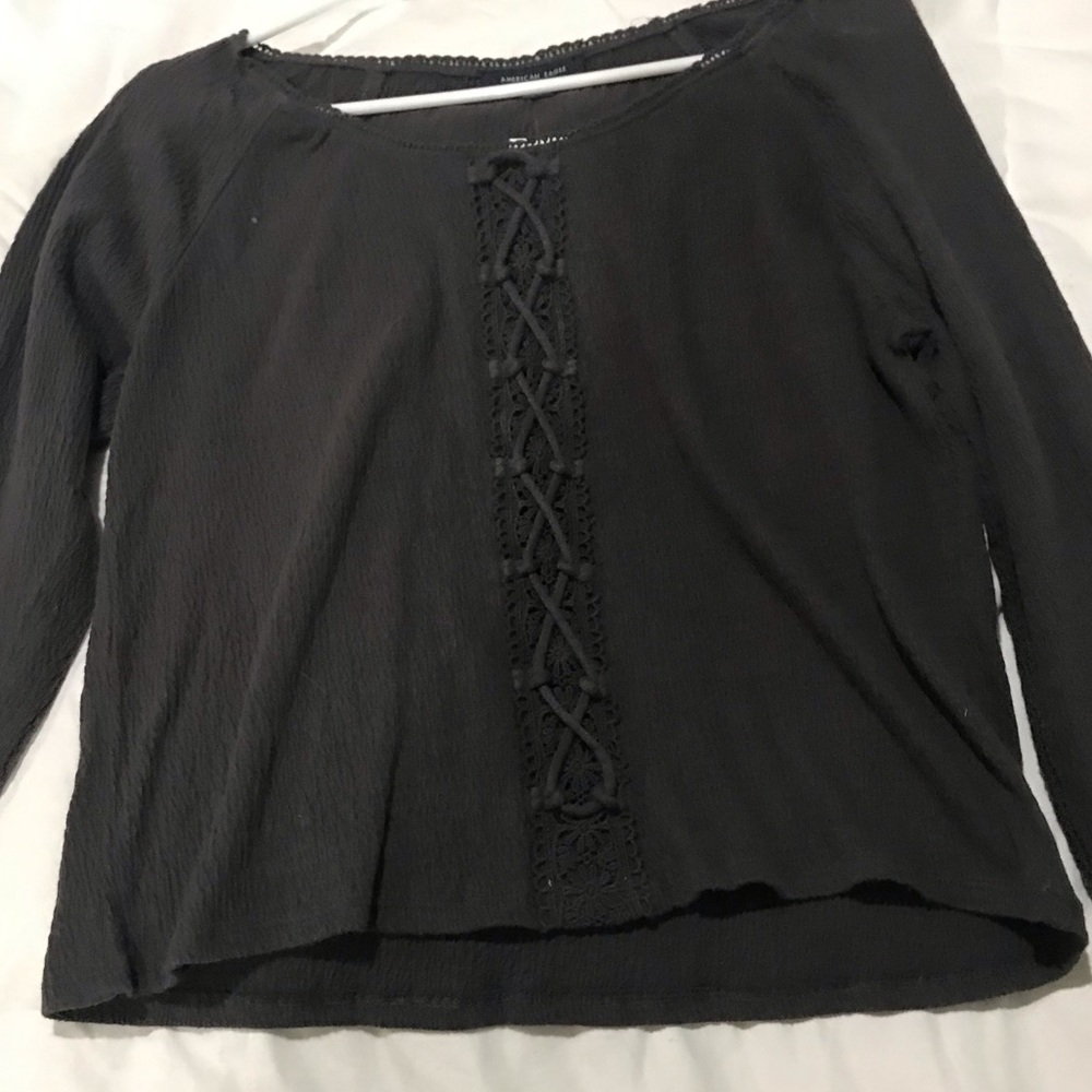 American Eagle grey long sleeve top
